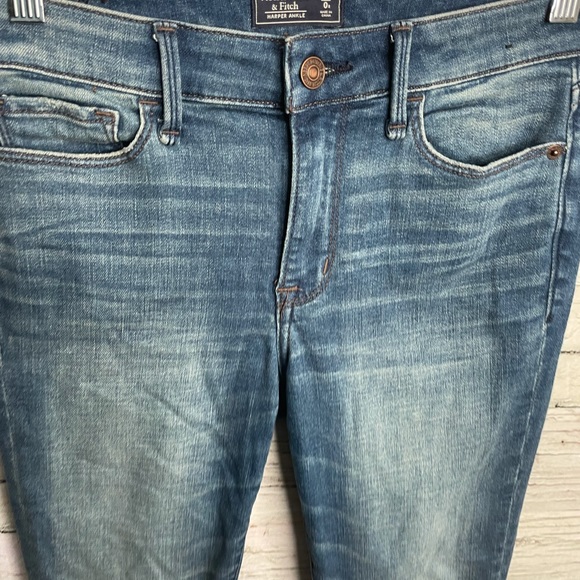 Abercrombie & Fitch Harper ankle raw hem jeans 25 - Picture 5 of 10